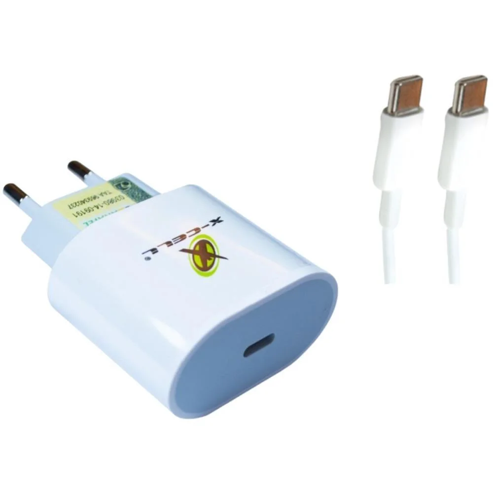 Carregador Celular De Parede Turbo Pd Usb-C+Cabo Usb-C 6.0A Flex