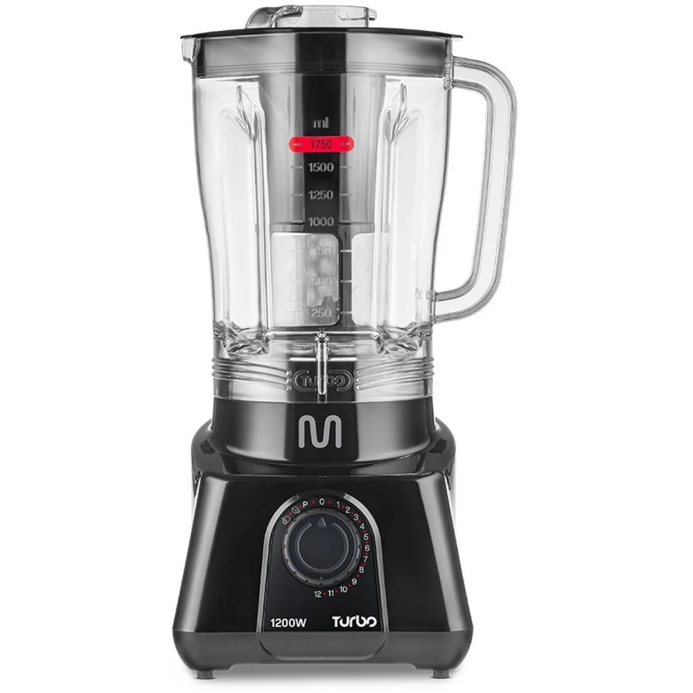Liquidificador Turbo 1200W 12Vel 127V Preto Multi