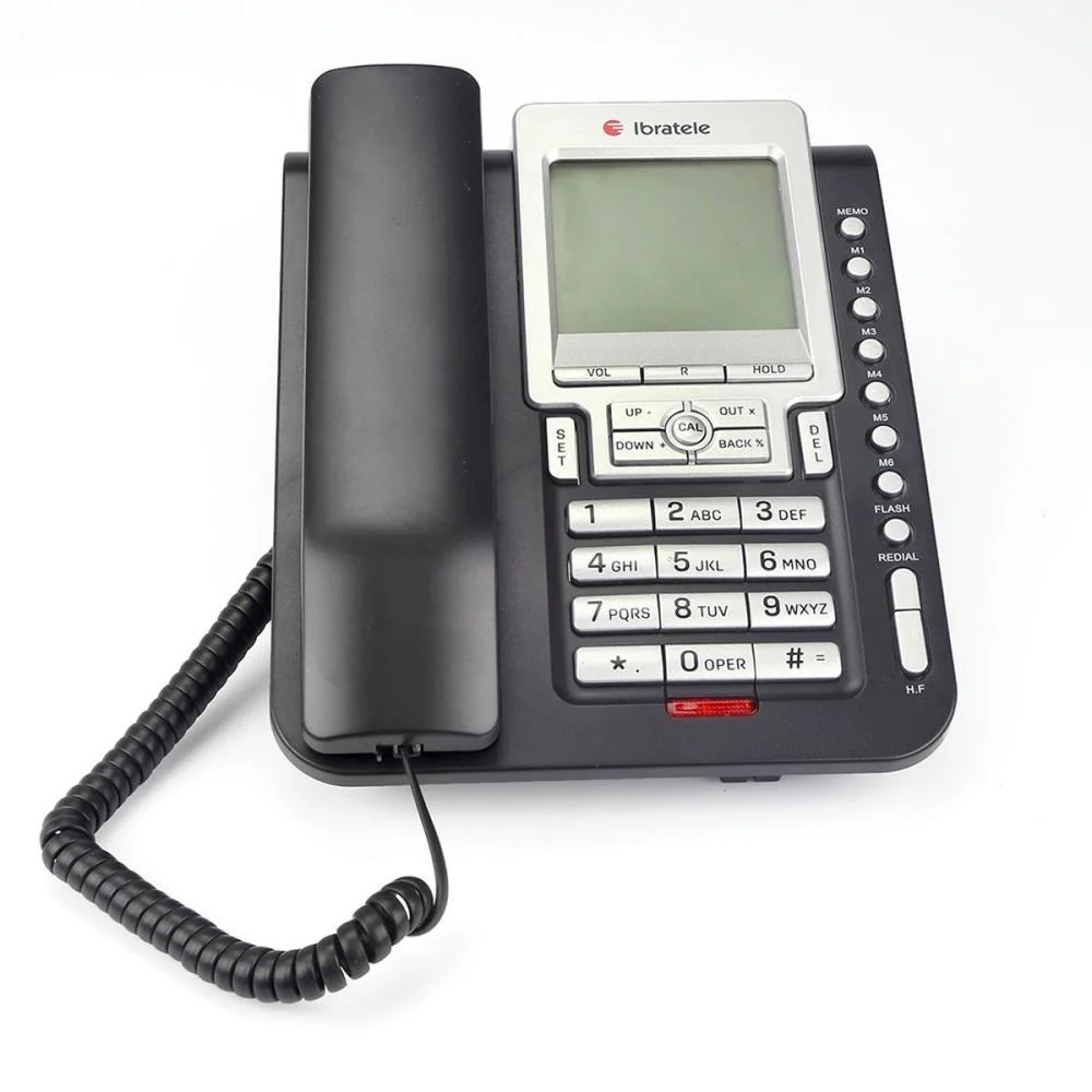Aparelho Telefonico Com Fio Ibratele Capta Top Preto Bright