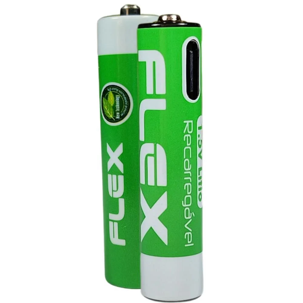 Pilha Recarregavel Palito Aaa 1200Mah 1.5V Flex (Bl.c/04)