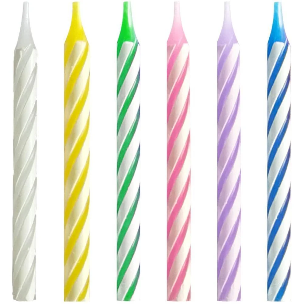 Vela Para Aniversario Palitinho Espiral Colors 24Un Make+ (Cx.c/12)