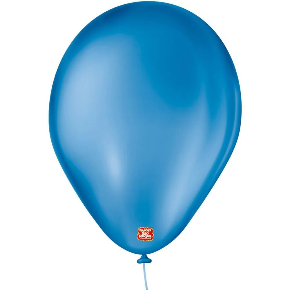 Balao 7 Liso Azul Cobalto Imperial Sao Roque (Pct.c/50)