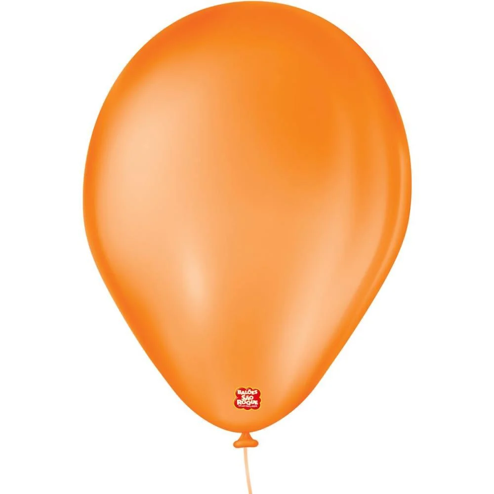 Balao 7 Liso Laranja Imperial Sao Roque (Pct.c/50)