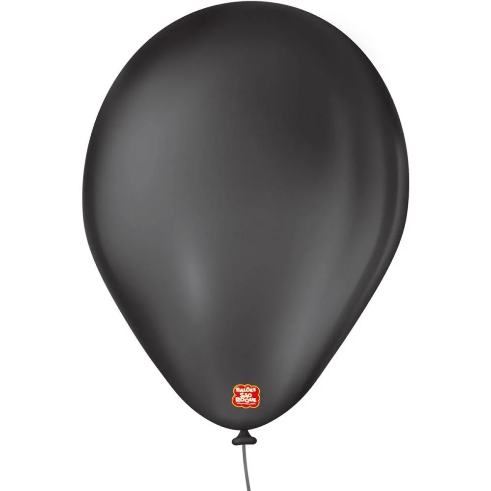 Balao 7 Liso Preto Imperial Sao Roque (Pct.c/50)