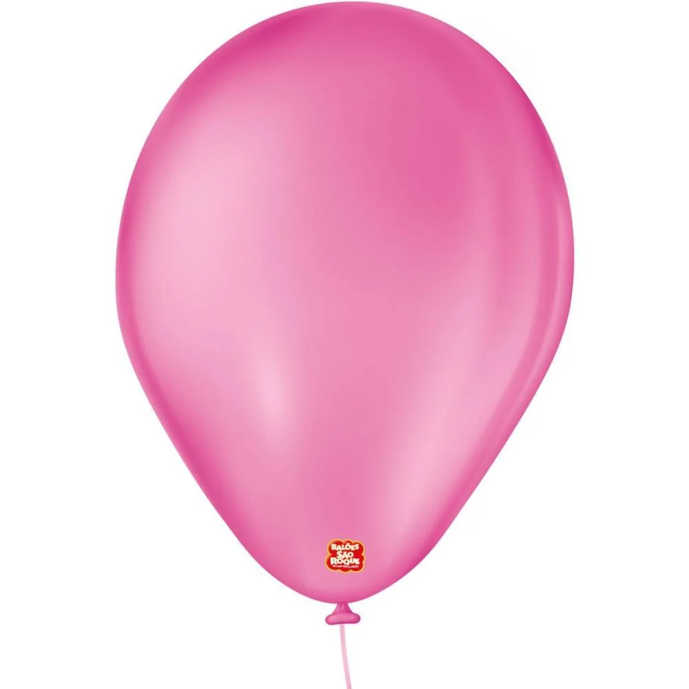Balao 7 Liso Rosa Shock Imperial Sao Roque (Pct.c/50)