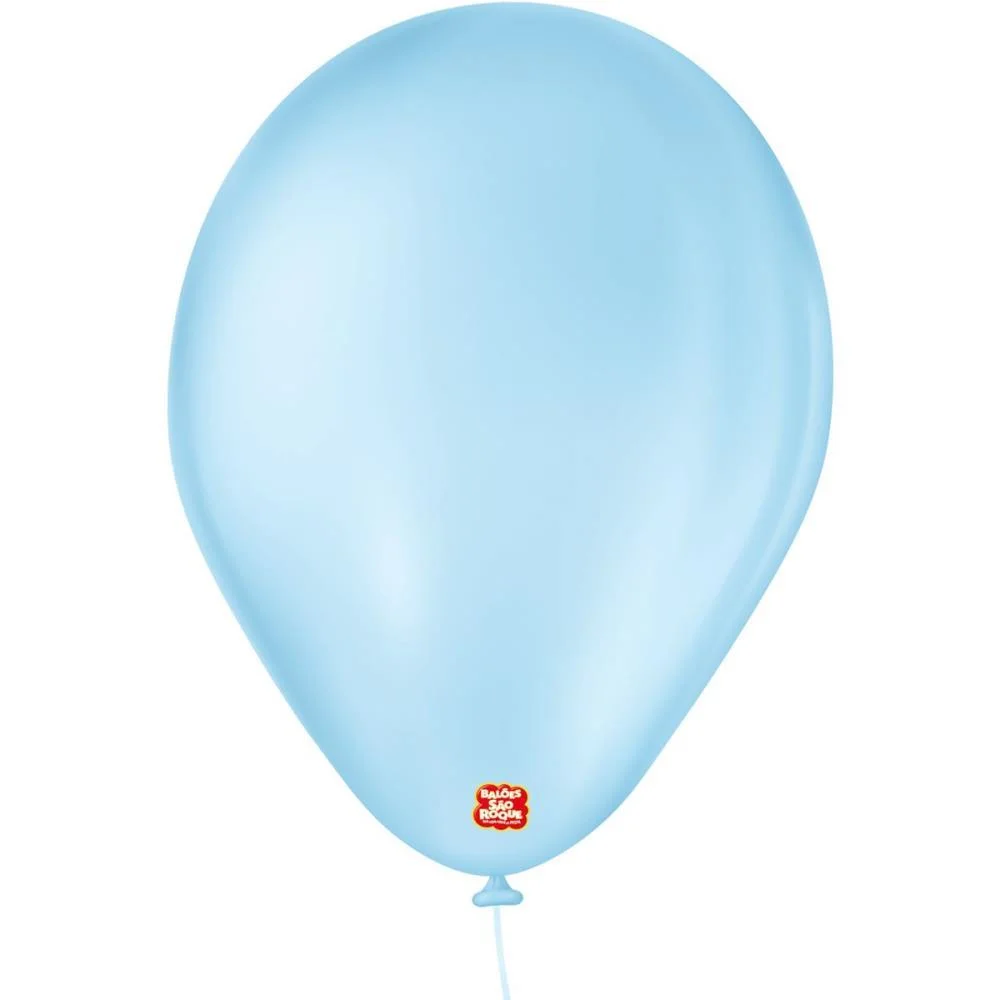 Balao 7 Liso Azul Baby Imperial Sao Roque (Pct.c/50)
