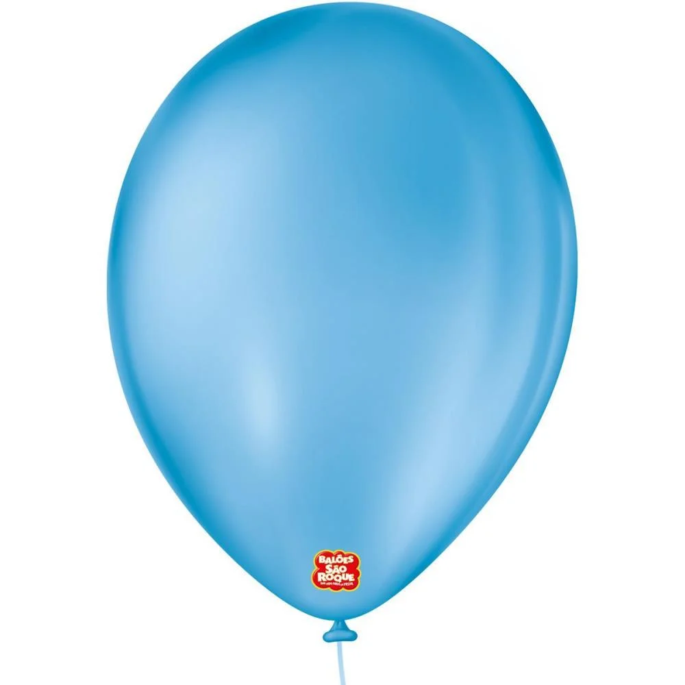 Balao 9 Liso Azul Turquesa Sao Roque (Pct.c/50)