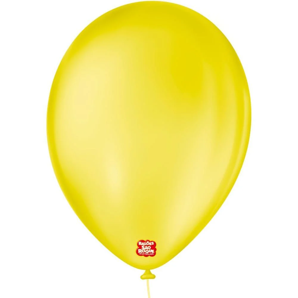 Balao 9 Liso Amarelo Citrino Sao Roque (Pct.c/50)