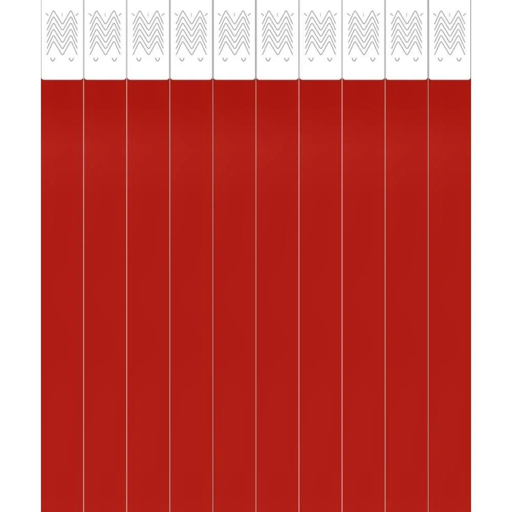 Pulseira Identificacao Tyvek Vermelho Tecnomidia (Pct.c/50)