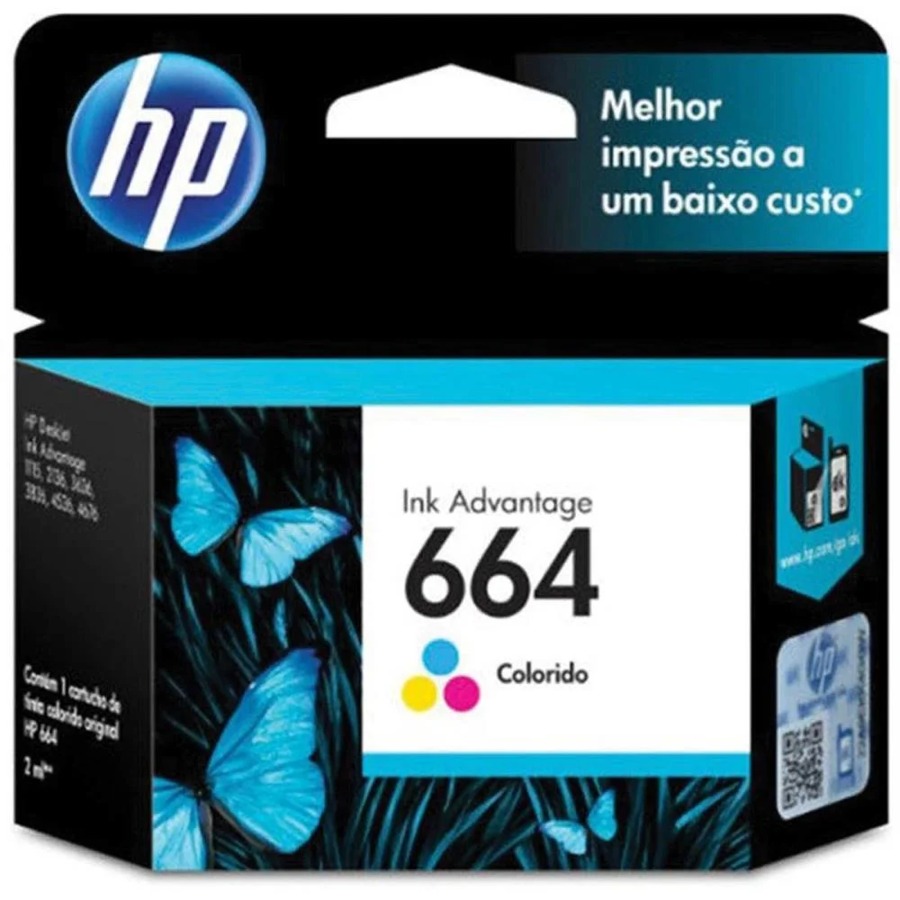 Cartucho Original Hp 664 Colorido Ink Advantage Hp