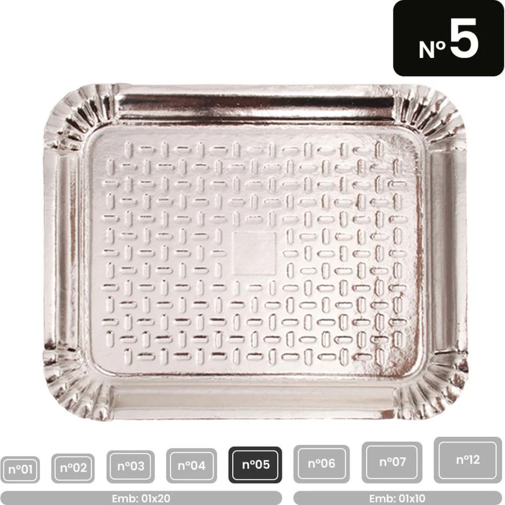 Bandeja Laminada Retangular N.05 33X40Cm. Festcolor (Pct.c/20)