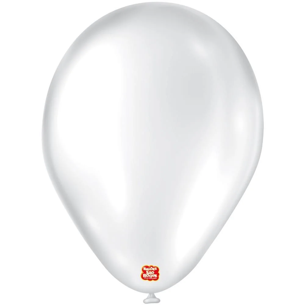 Balao 7 Liso Cintilante Branco Sao Roque (Pct.c/50)