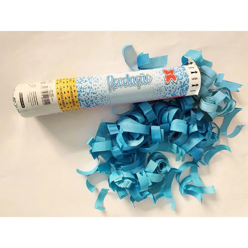 Lancador De Confete Revelacao Menino Make+ C/ 12 Unidades