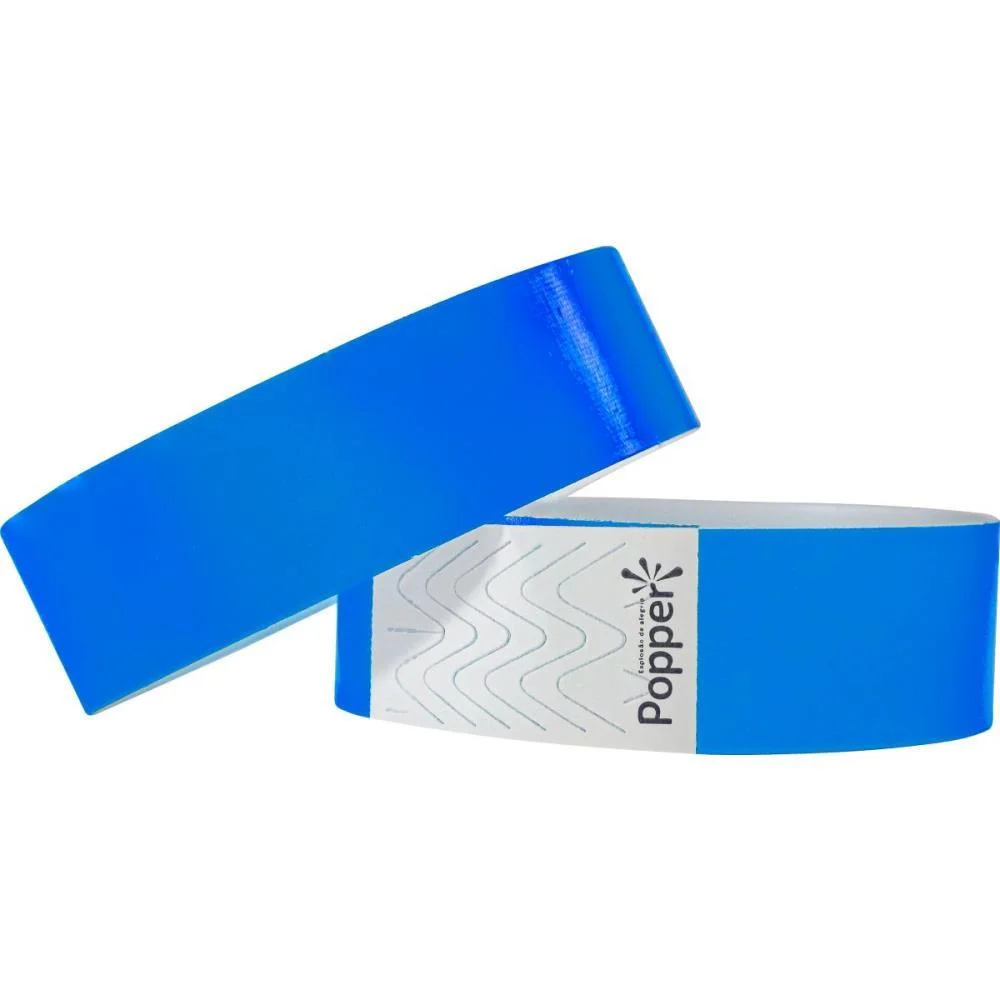 Pulseira Identificacao Sintetica Azul Fluor Klf Festas (Pct.c/50)