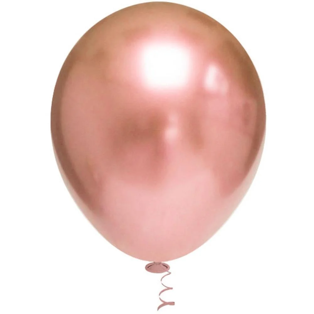 Balao 9 Liso Platino Rose Gold Redondo Riberball (Pct.c/25)