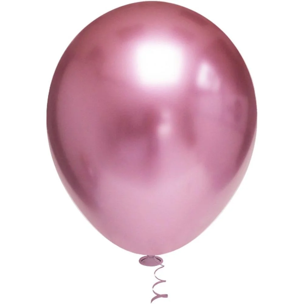 Balao 9 Liso Platino Rosa Redondo Riberball (Pct.c/25)