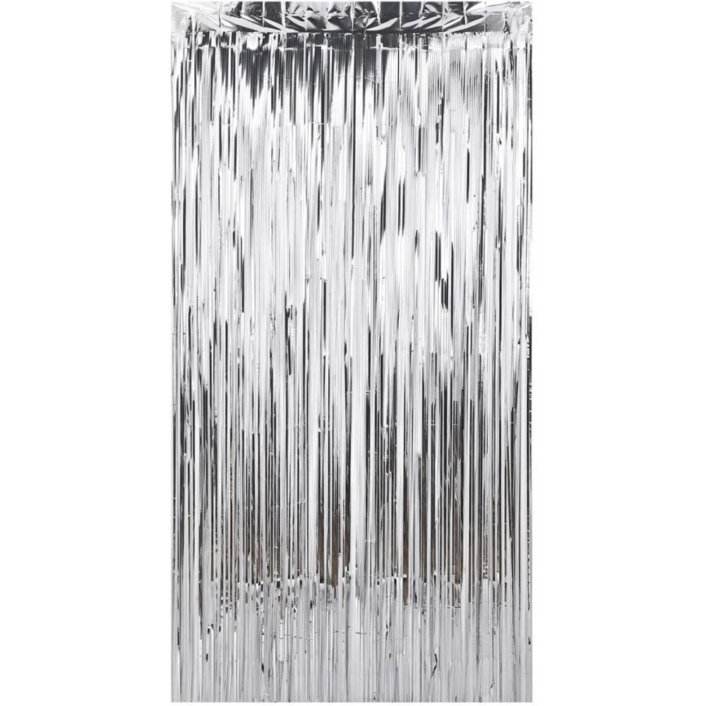 Cortina Para Decoracao Metalizada Prata 1X2M Make+