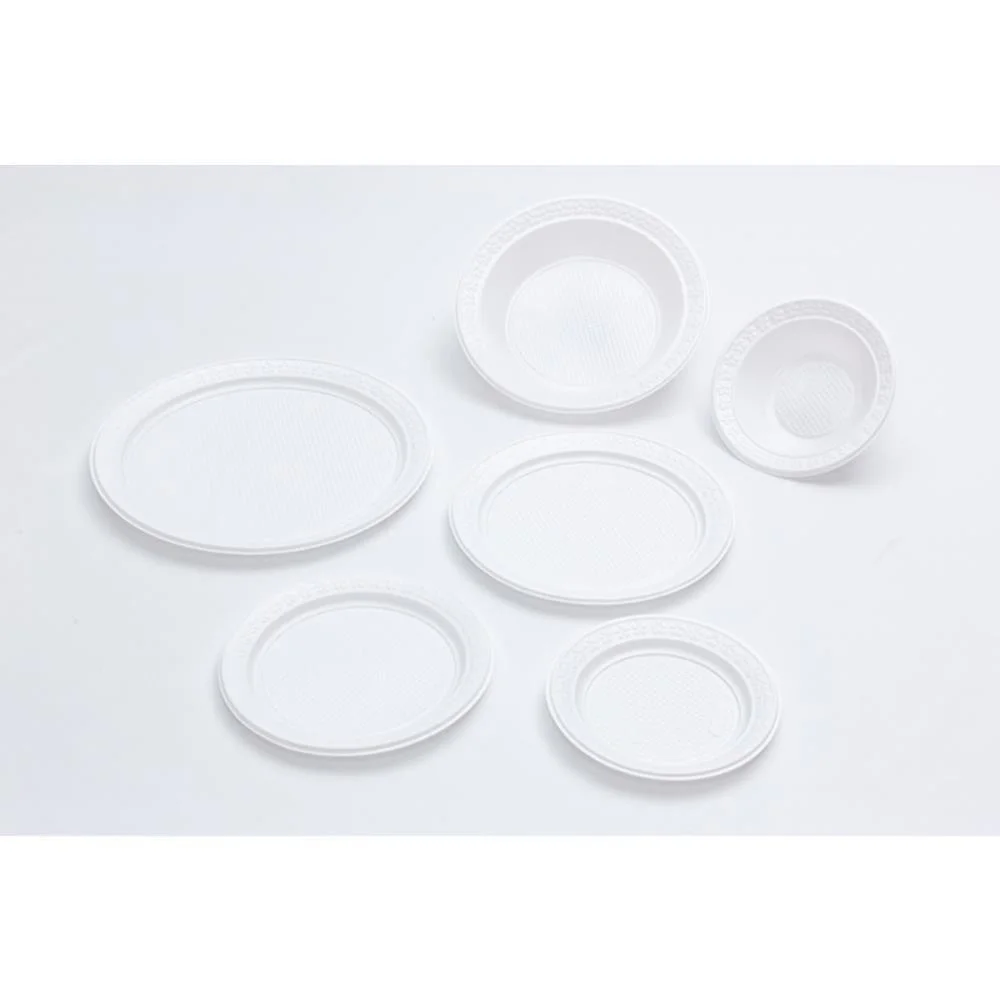 Prato Plastico Descartavel Branco Fundo 15Cm. Diametro Kerocopo (Pct.c/10)