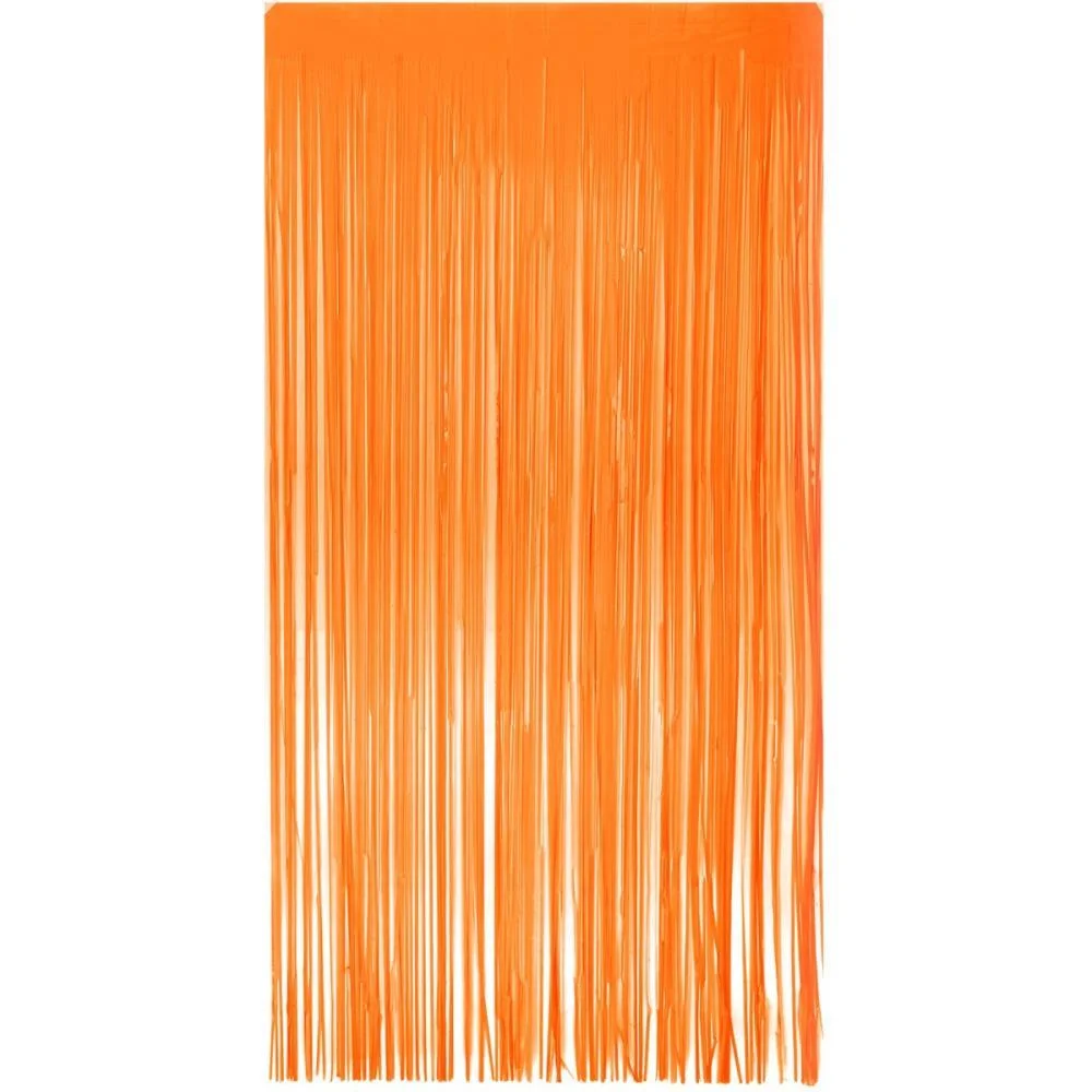 Cortina Para Decoracao Metalizada Laranja 1X2M Make+