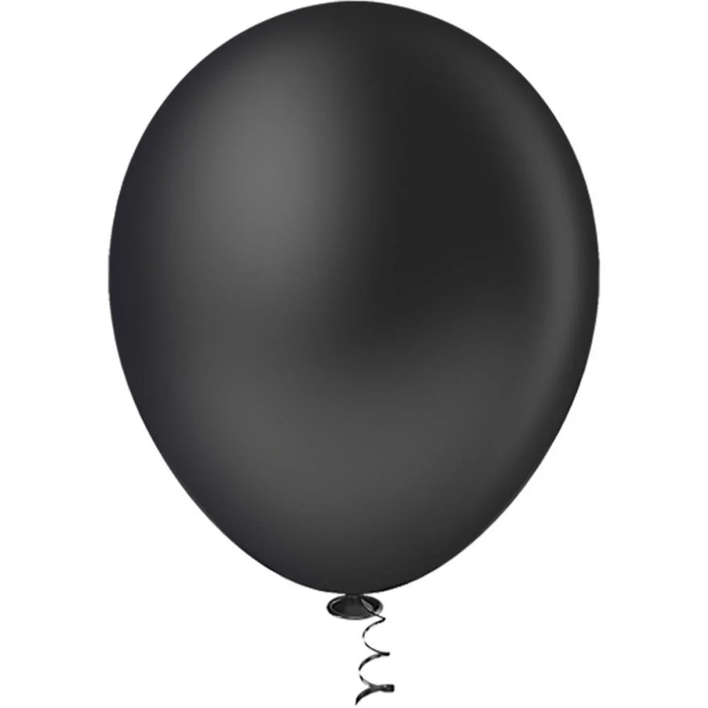 Balao 9 Liso Preto Gran Festa Riberball (Pct.c/50)