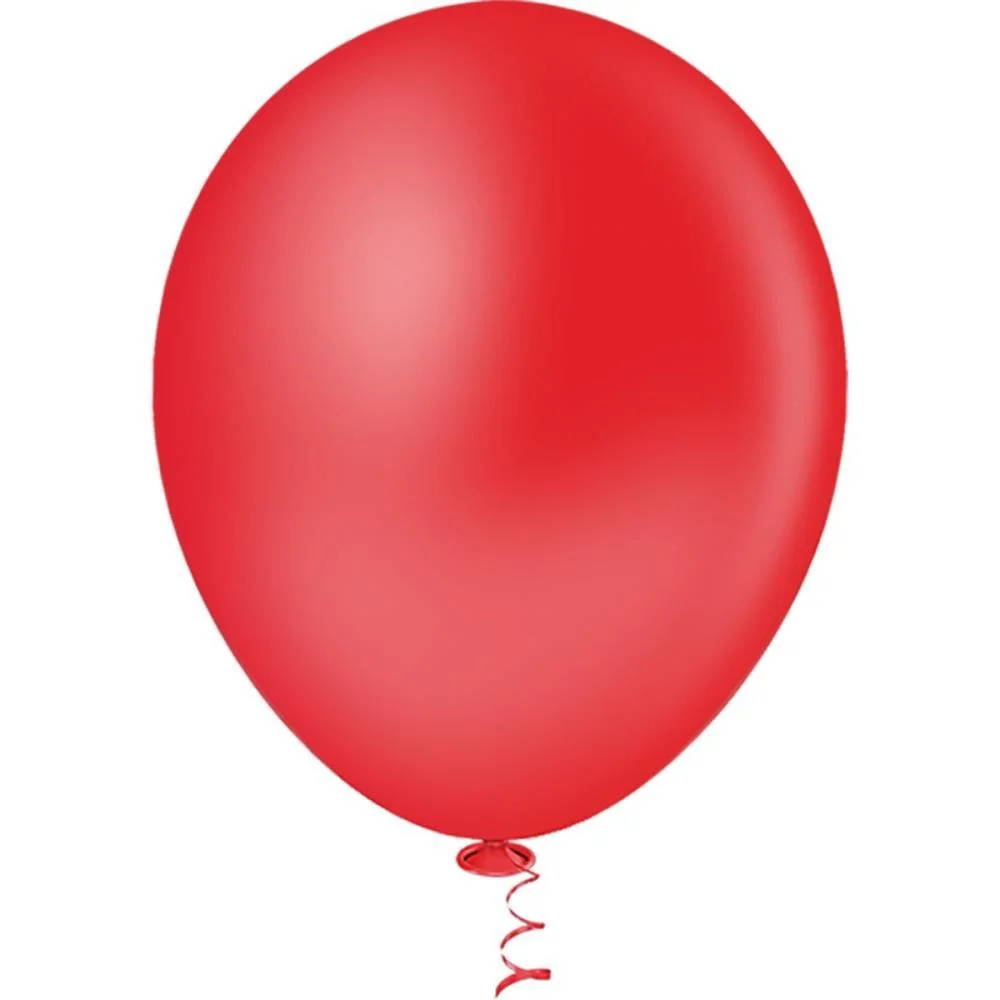 Balao 5 Liso Vermelho Riberball (Pct.c/50)