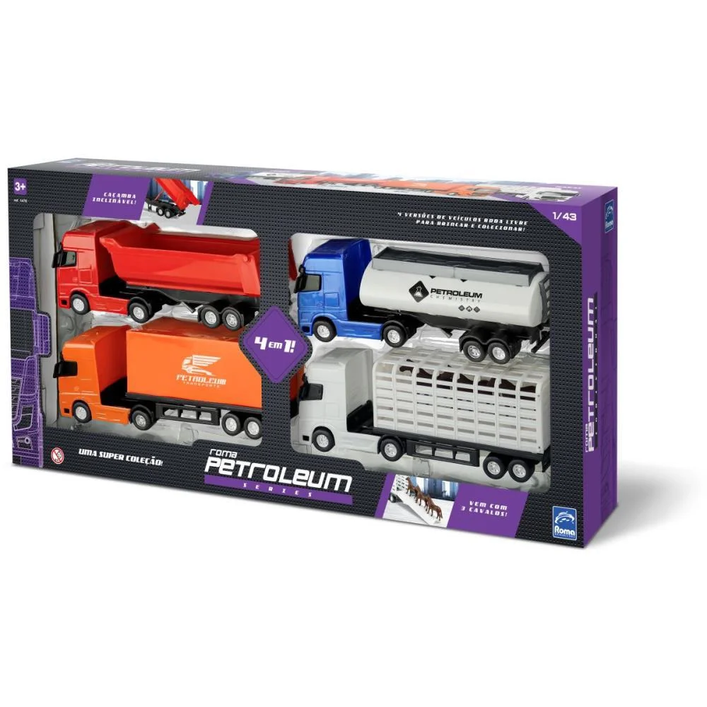 Caminhão Petroleum Series 4Em1 9,5Cm. Roma