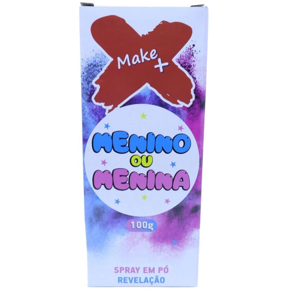 Lancador De Confete Spray Po Revelacao Azul Make+