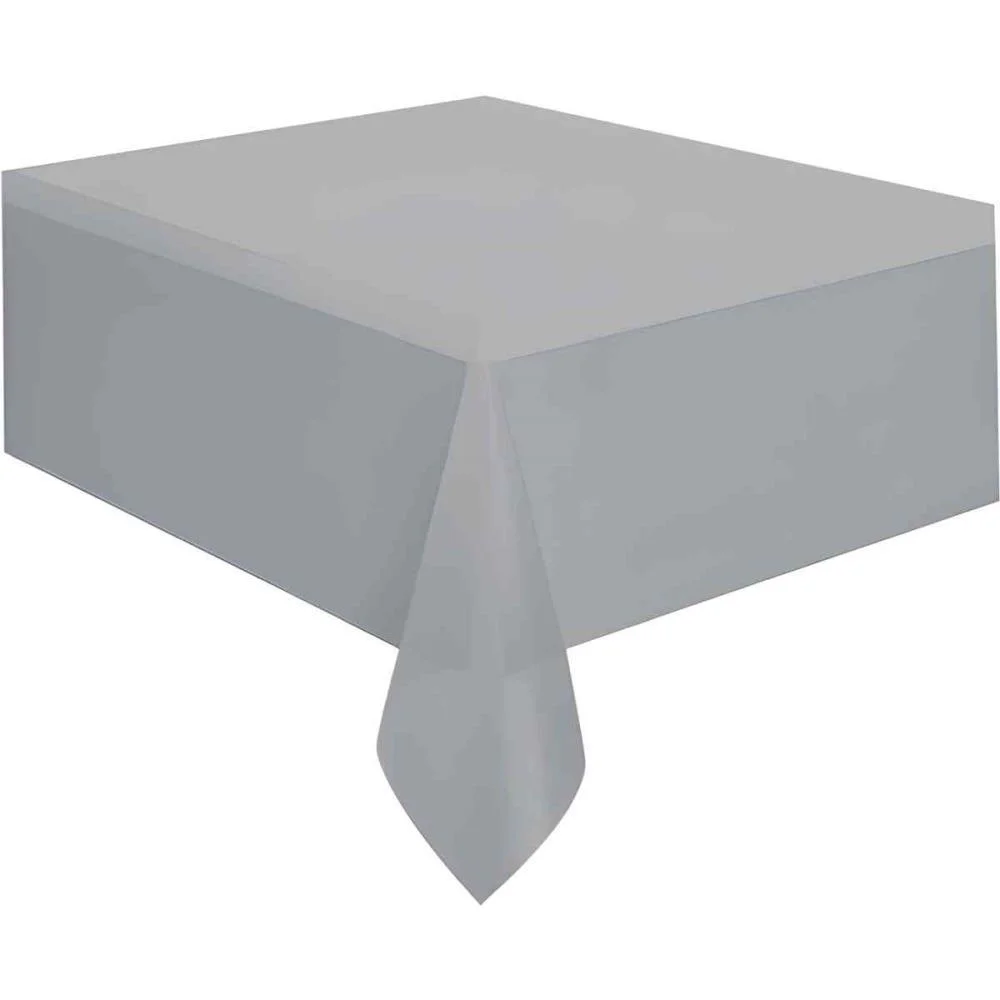 Toalha Plastica 78X78Cm Prata Xingo Embalagens (Pct.c/10)