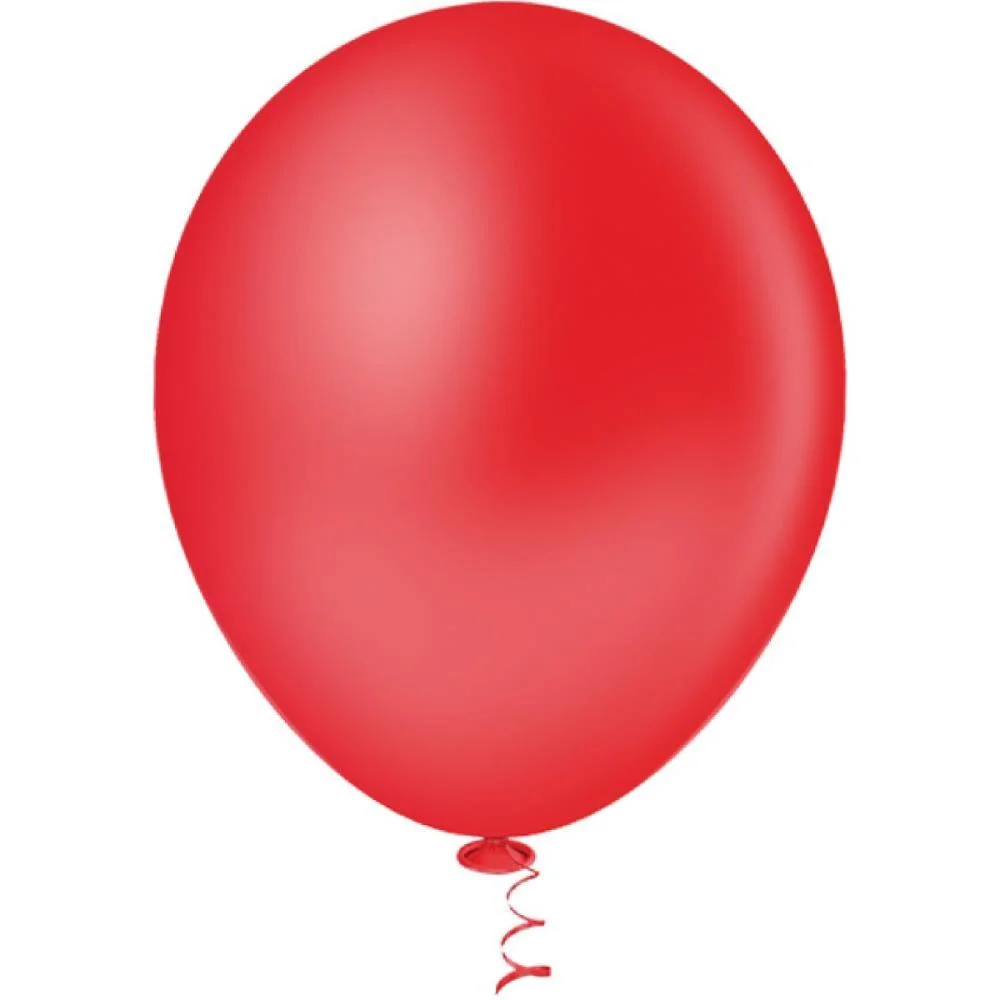 Balao 8 Liso Vermelho Pic Pic Riberball (Pct.c/50)