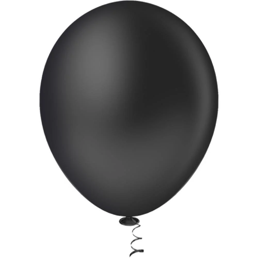 Balao 8 Liso Preto Pic Pic Riberball (Pct.c/50)