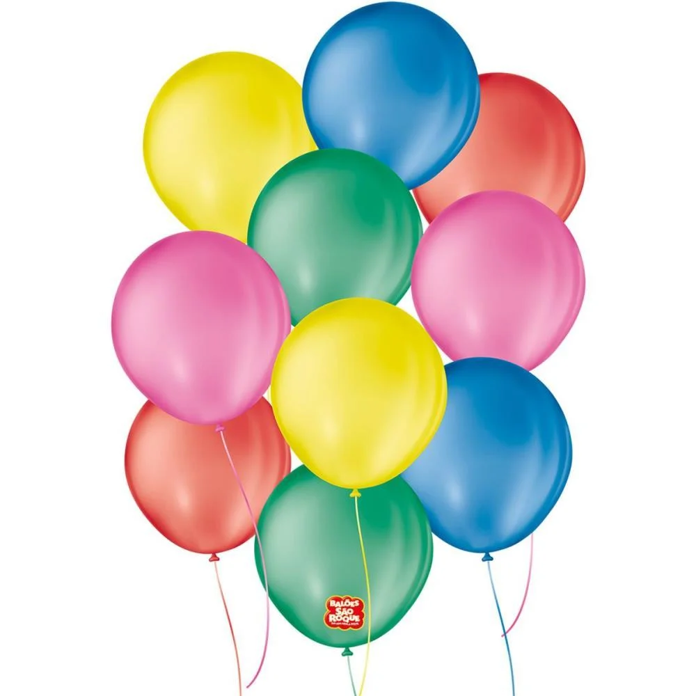 Balao 8 Liso Cores Sortidas Sao Roque (Pct.c/50)
