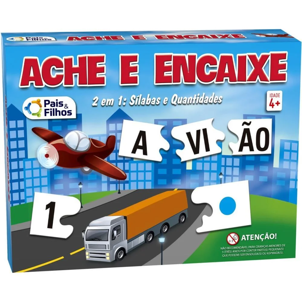 Jogo Diverso Ache E Encaixe 2Em1 Pais E Filhos