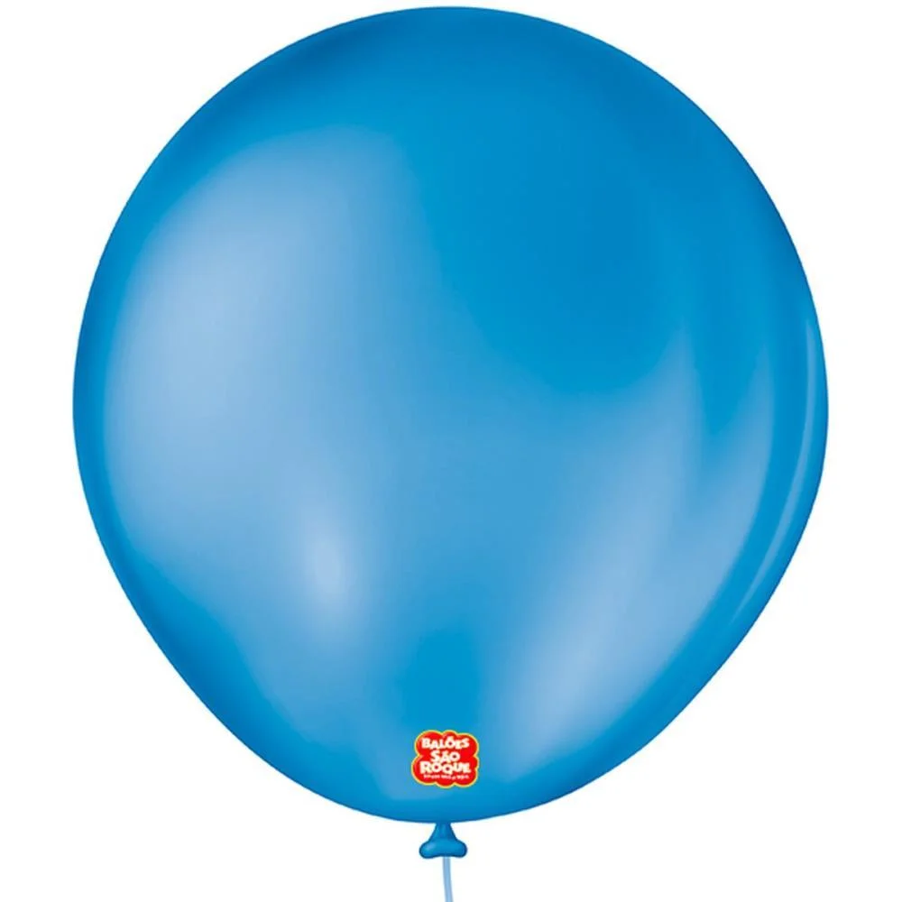Balao 7 Liso Redondo Azul Cobalto Sao Roque (Pct.c/50)
