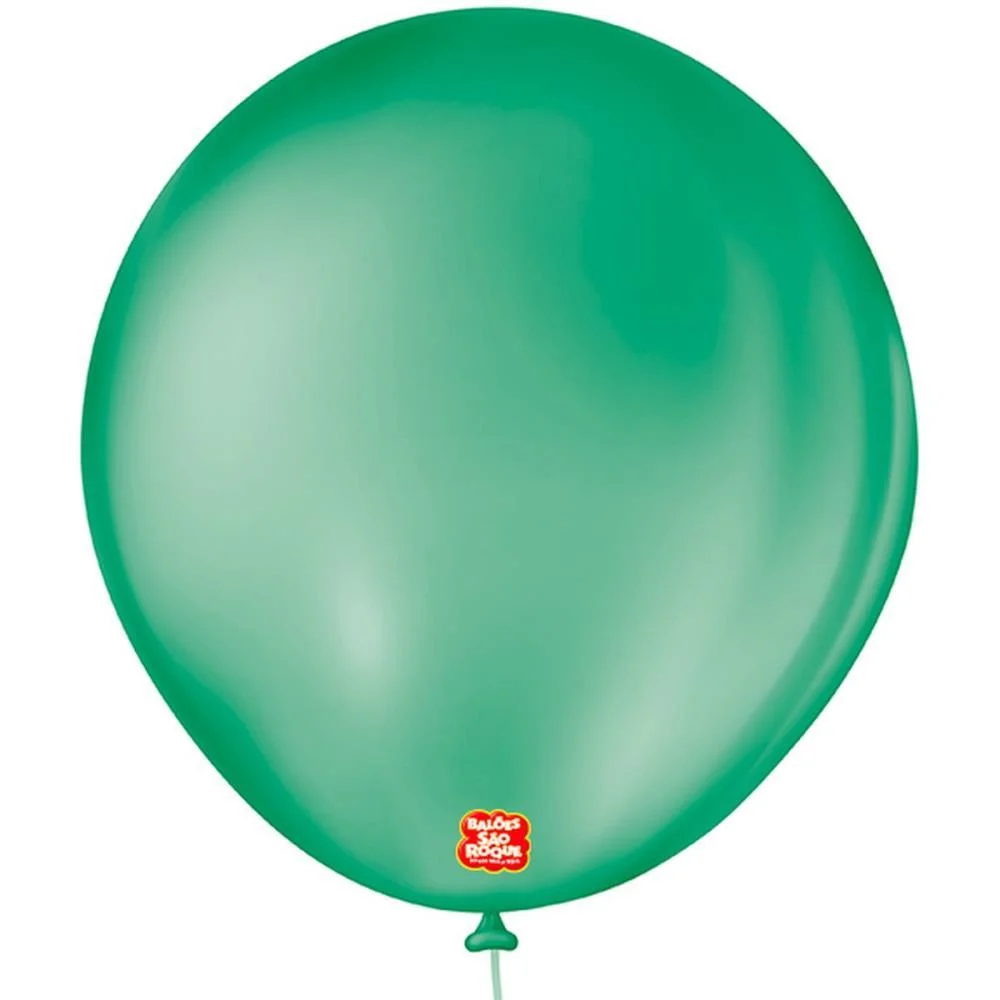 Balao 7 Liso Redondo Verde Folha Sao Roque (Pct.c/50)