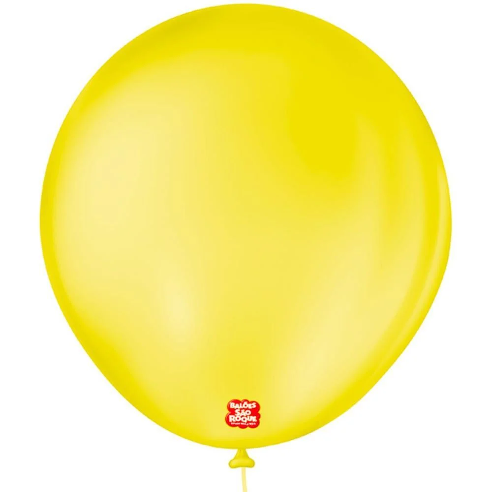 Balao 7 Liso Redondo Amarelo Citrino Sao Roque (Pct.c/50)
