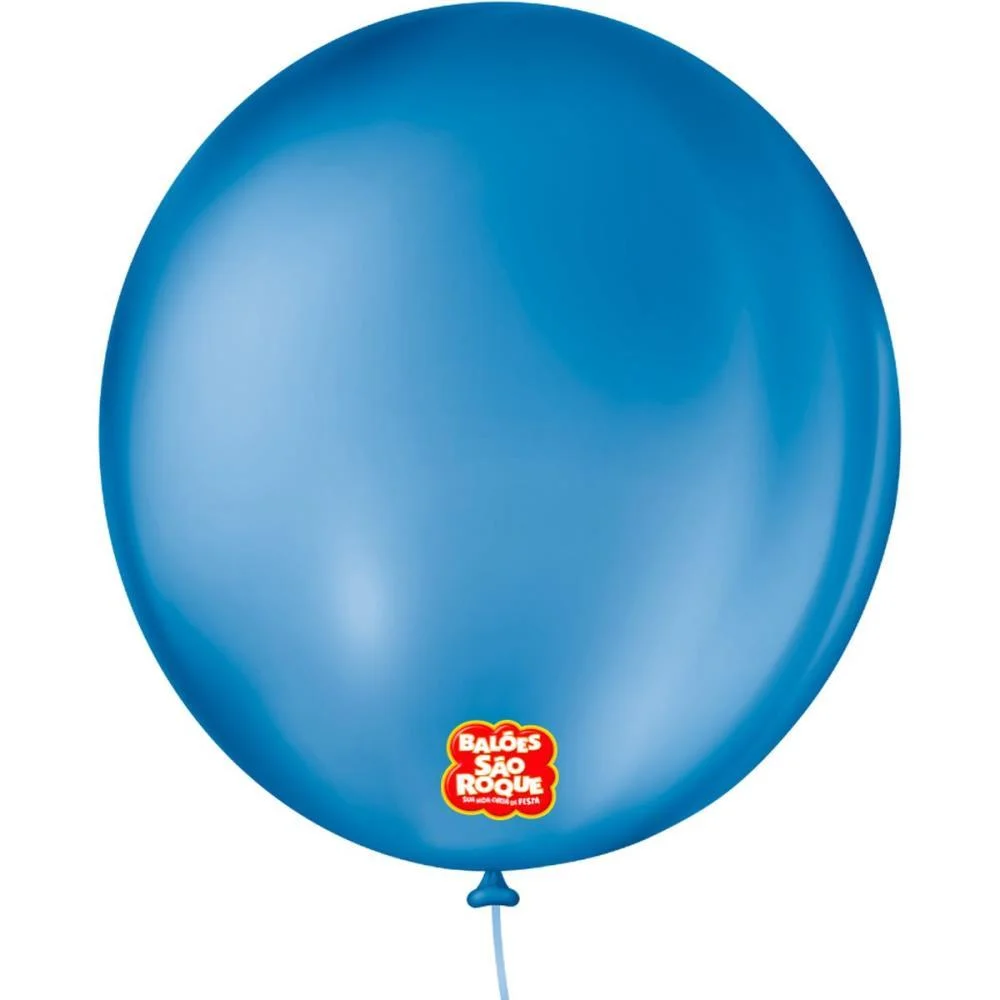 Balao 9 Liso Redondo Azul Cobalto Sao Roque (Pct.c/50)