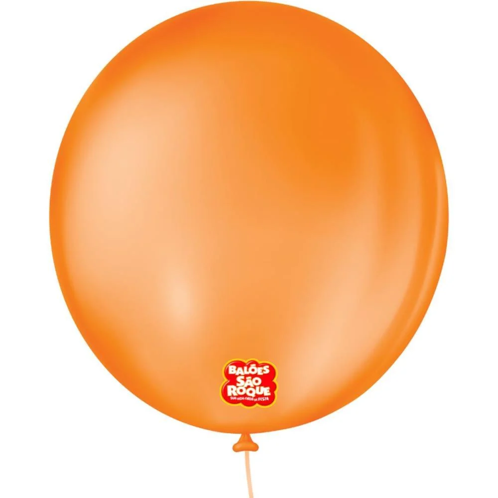 Balao 9 Liso Redondo Laranja Mandarim Sao Roque (Pct.c/50)