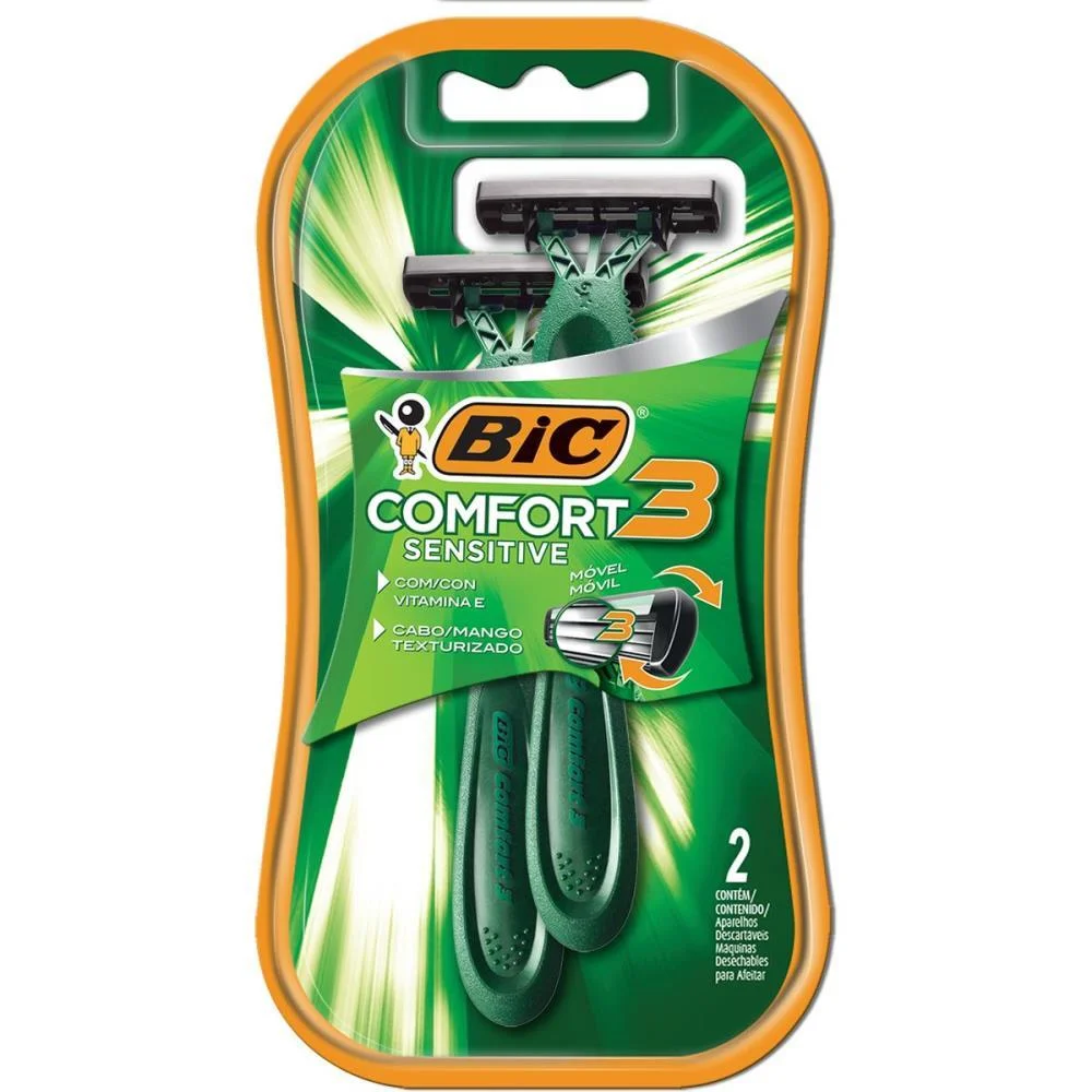 Barbeador Descartavel Comfort 3 Sens. Vd 12Blx2Un. Bic (Ct.c/24)