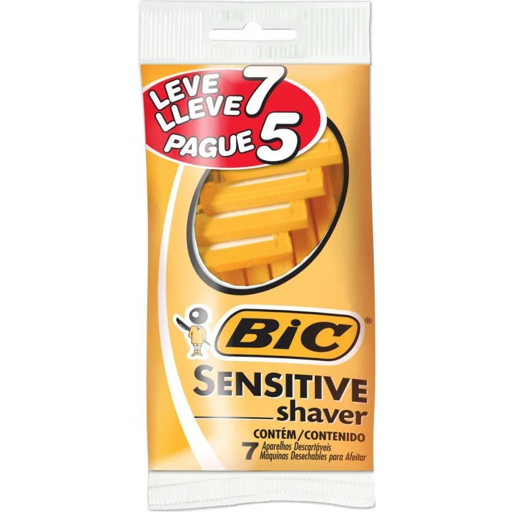 Barbeador Descartavel Bic Sensitive Leve 7 Pague 5 Bic (Pct.c/07)