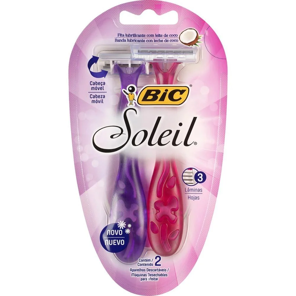 Barbeador Descartavel Bic Soleil Rs/Rx C/2 Bic (Blister)