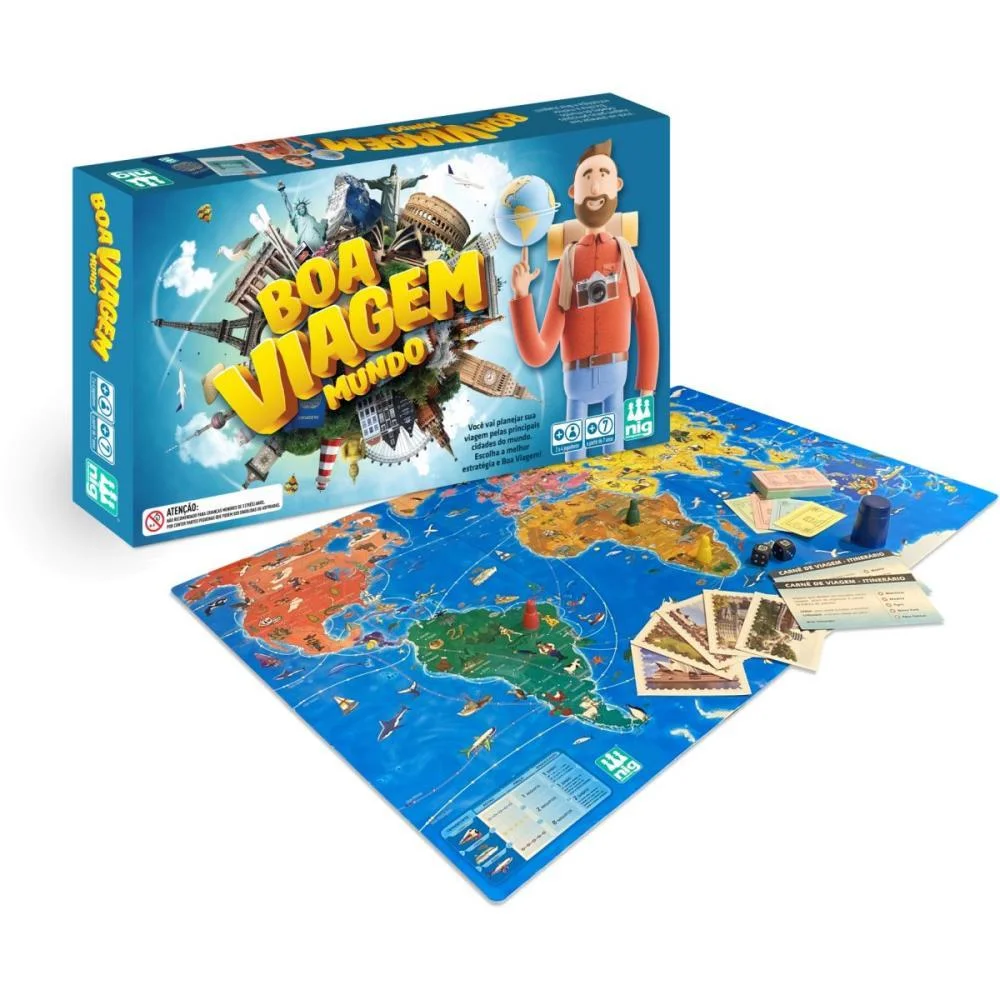 Jogo De Tabuleiro Boa Viagem Mundo Nig Brinquedos