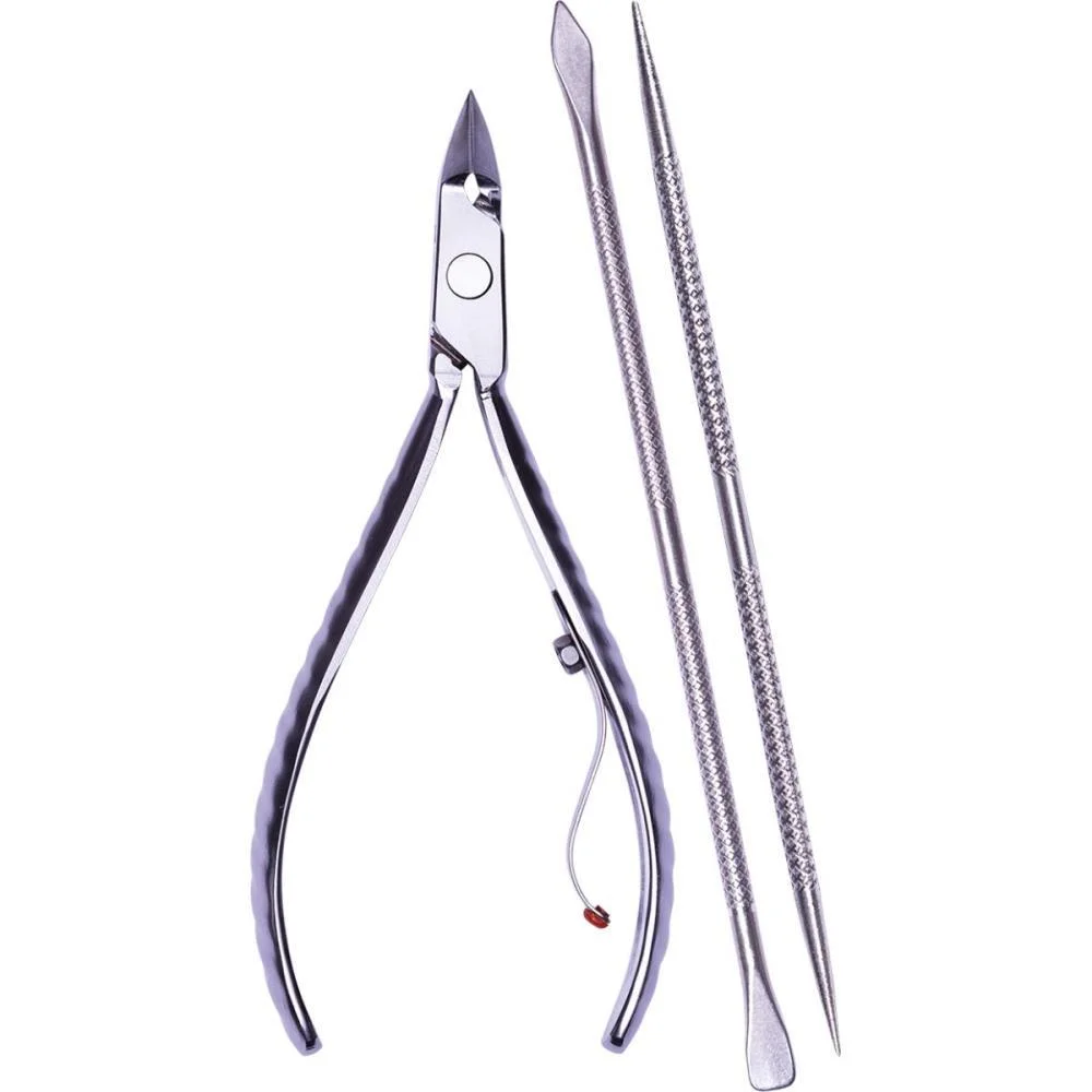 Alicate Higiene Pessoal P/Cuticula C/Esp+Palito Inox Mundial