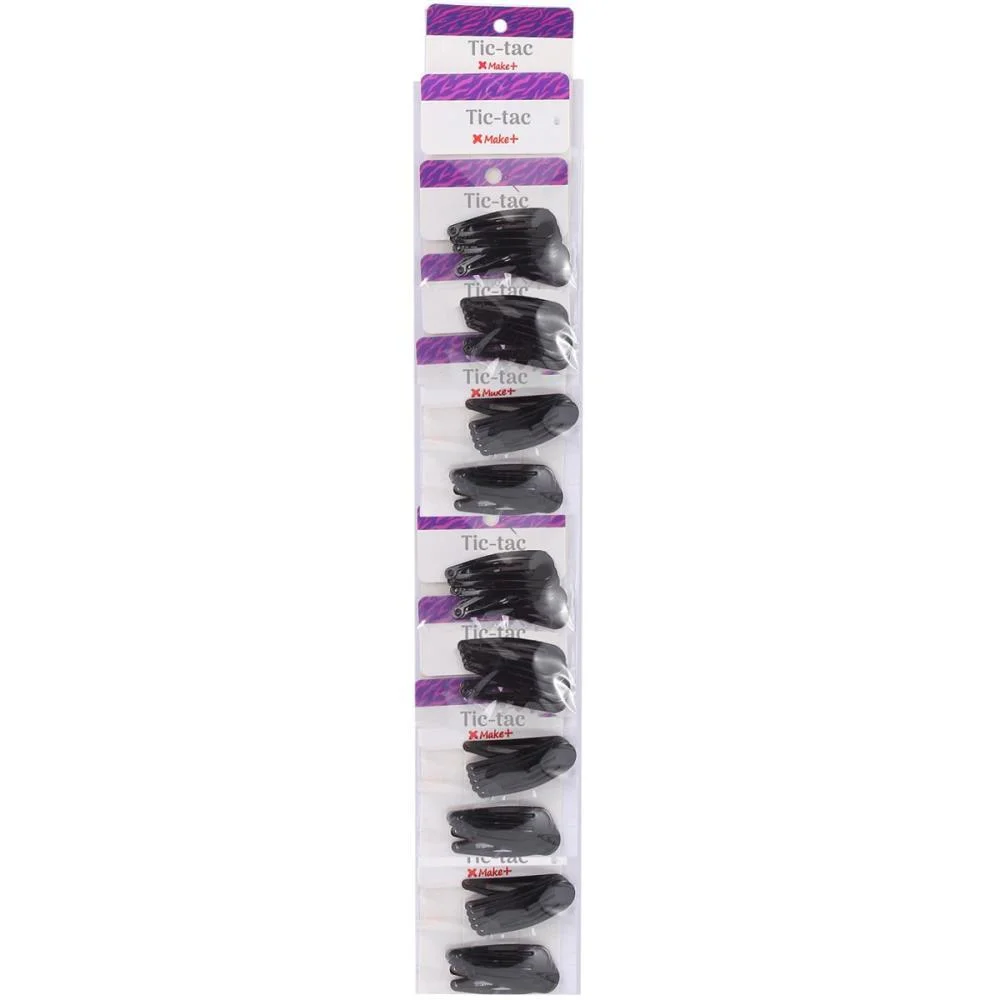 Acessorio Para Cabelo Tic Tac Preto 5Cm Bl.c/06 Make+ (Pct.c/10)