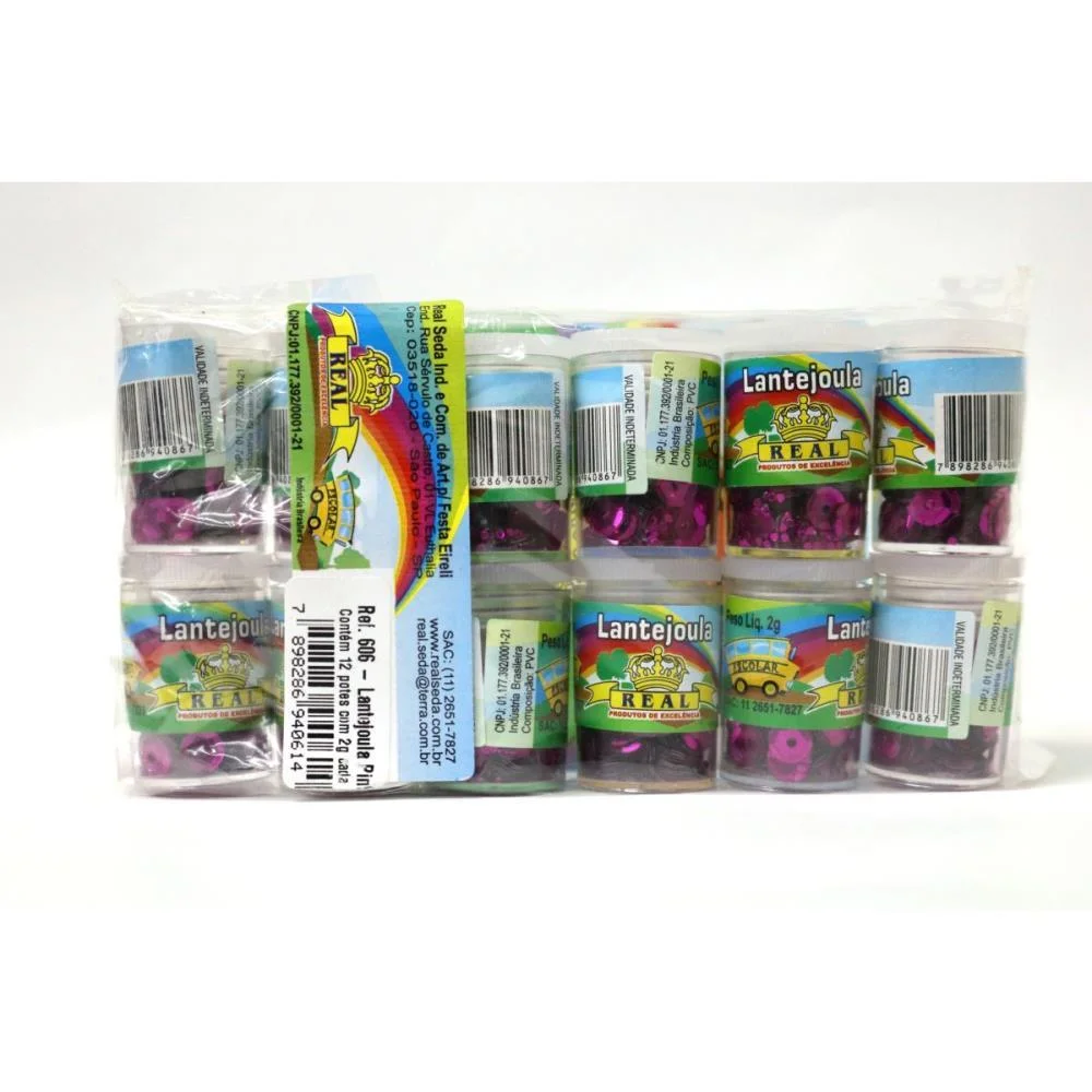 Lantejoula Metalizada Potes 2G. N.06 Pink Real Seda (Pct.c/12)