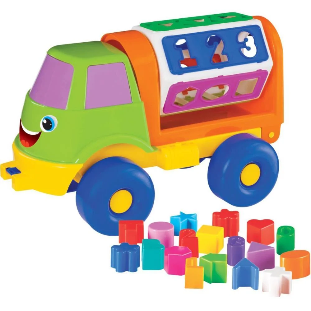 Brinquedo Educativo Caminhao Sorriso C/Puxador Merco Toys