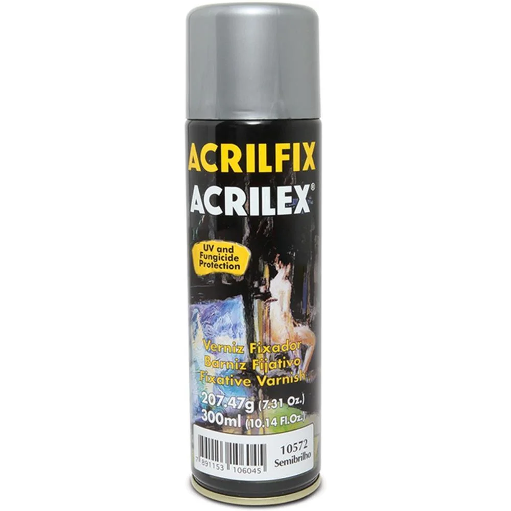 Verniz Fixador Acrilfix Fosco 300Ml. Aerosol Acrilex (Cx.c/06)