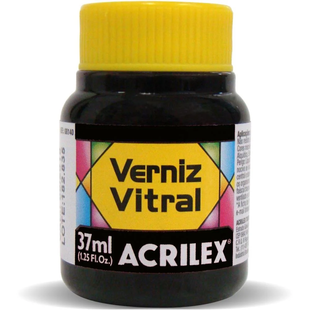 Verniz Vitral Preto 37Ml. Acrilex (Cx.c/06)