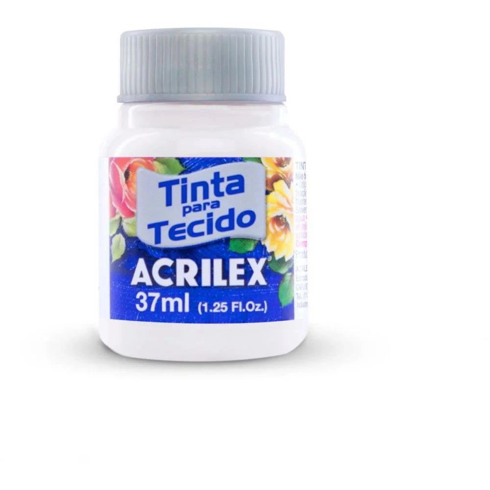 Tinta Para Tecido Fosca 37Ml Branco Acrilex (Duzia)