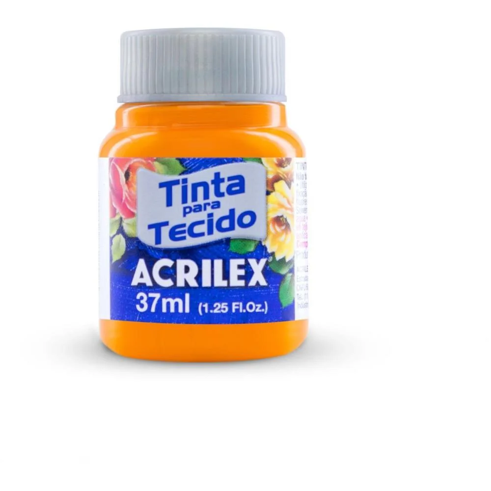 Tinta Para Tecido Fosca 37Ml Amarelo Cadmio Acrilex (Duzia)