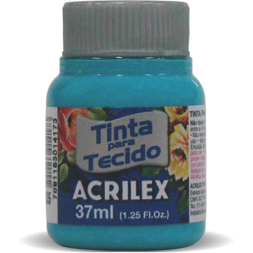 Tinta Para Tecido Fosca 37Ml Azul Mar Acrilex (Duzia)